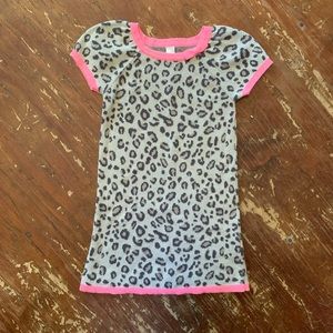 3T Leopard Dress with pink detail